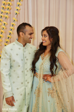Enchanting indian couple during Mehndi celebration. Enchanting indian couple during Mehndi celebration.