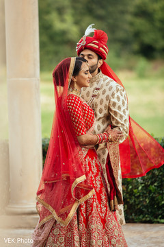 Tender moment between the raja and Indian bride Tender moment between the raja and Indian bride