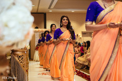 Beautiful Indian bridesmaids making their entrance Beautiful Indian bridesmaids making their entrance