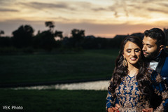 Indian bride and groom outdoors Indian bride and groom outdoors