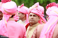Indian groomsmen during baraat celebration. Indian groomsmen during baraat celebration.