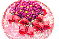 Beautiful flower arrangement for the Indian wedding reception Beautiful flower arrangement for the Indian wedding reception