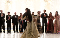 Indian lovebirds having their first dance. Indian lovebirds having their first dance.