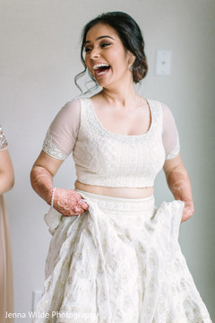 Enchanting Indian bride on her white lehenga. Enchanting Indian bride on her white lehenga.