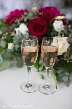Elegant Indian wedding champagne flutes. Elegant Indian wedding champagne flutes.