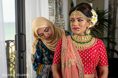 Indian bride getting ready for her wedding day Indian bride getting ready for her wedding day