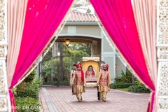 Indian bride being carried on a palanquin Indian bride being carried on a palanquin