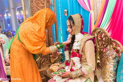 Maharani sitting during the rituals Maharani sitting during the rituals