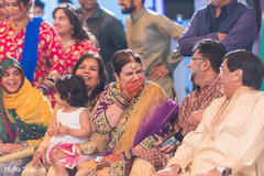Beautiful shot of guests during the pre wedding ceremonies Beautiful shot of guests during the pre wedding ceremonies