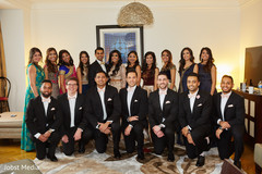 Indian couple with their bridal party Indian couple with their bridal party