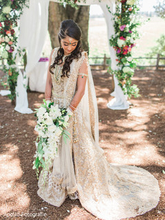 Beautiful Indian bride's portrait.