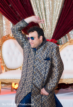 Indian wedding guest having a great time Indian wedding guest having a great time
