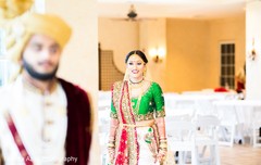 Indian bride on her way to meet groom. Indian bride on her way to meet groom.