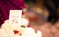 Detail of the Indian wedding cards on the arrangements Detail of the Indian wedding cards on the arrangements