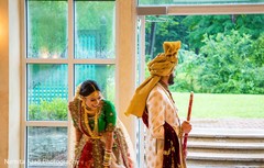 Beautiful capture of maharani about to meet groom Beautiful capture of maharani about to meet groom