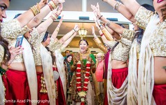Bridesmaids receiving the beautiful maharani Bridesmaids receiving the beautiful maharani