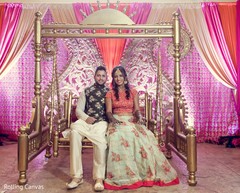 Maharani and raja posing with the decor Maharani and raja posing with the decor