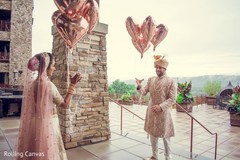 Indian bride and groom romantic first glance. Indian bride and groom romantic first glance.