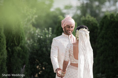 Indian groom smiles as he meets the maharani Indian groom smiles as he meets the maharani