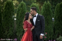 Indian groom and bride outdoors Indian groom and bride outdoors