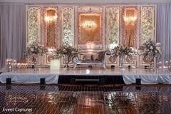 Indian wedding stage seats decoration. Indian wedding stage seats decoration.