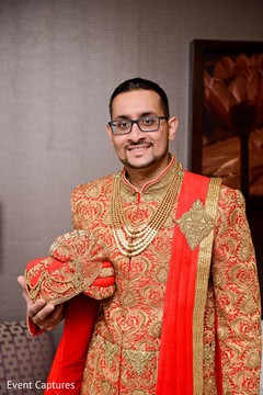 Elegant Indian groom's wedding ceremony outfit. Elegant Indian groom's wedding ceremony outfit.