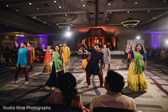 Indian sangeet dance performance. Indian sangeet dance performance.
