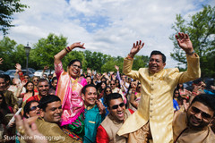 Joyful Indian wedding baraat procession. Joyful Indian wedding baraat procession.