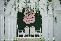 Indian wedding mandap flowers Ganesha decoration. Indian wedding mandap flowers Ganesha decoration.