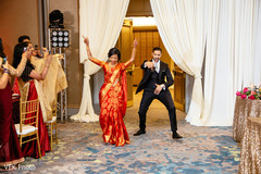 Indian newlyweds make their amazing entrance to the reception Indian newlyweds make their amazing entrance to the reception