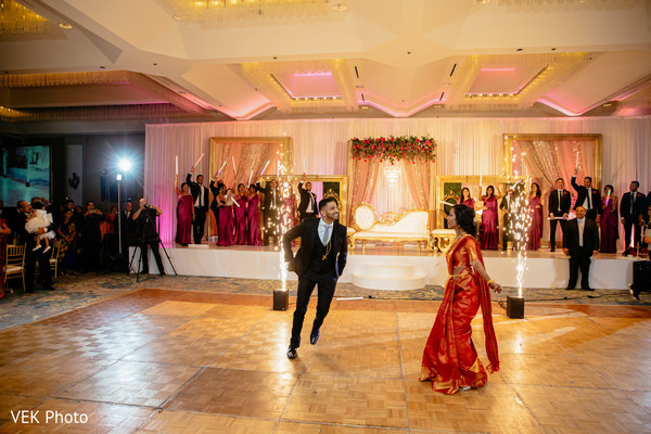 Indian newlyweds perform a grand choreography at the reception