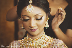 Lovely bride getting her hair done Lovely bride getting her hair done