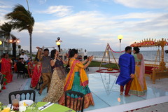 Wonderful view of sangeet dance entrance. Wonderful view of sangeet dance entrance.