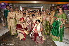 Lovely Indian couple with bridesmaids and groomsmen. Lovely Indian couple with bridesmaids and groomsmen.