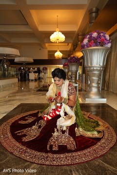 Beautiful Indian bride with her lengha portrait. Beautiful Indian bride with her lengha portrait.