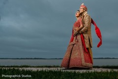 Ravishing Indian bride and grooms outdoors capture. Ravishing Indian bride and grooms outdoors capture.