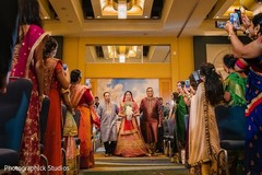 Indian brides entrance to wedding ceremony. Indian brides entrance to wedding ceremony.
