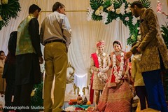 Mangal Phera when bride and groom walk around the fire. Mangal Phera when bride and groom walk around the fire.