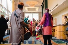Dhol player during baraat. Dhol player during baraat.