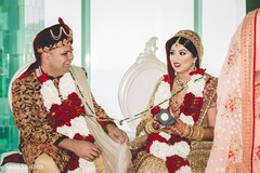 Fun moment during the Indian wedding ceremony Fun moment during the Indian wedding ceremony