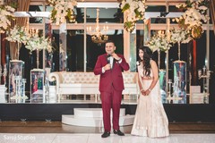 Cheerful Indian couple at the reception Cheerful Indian couple at the reception