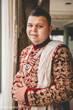 Portrait of elegant Indian groom prior to the ceremony Portrait of elegant Indian groom prior to the ceremony