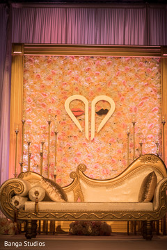Stunning Indian wedding stage flower and sofa decoration. Stunning Indian wedding stage flower and sofa decoration.