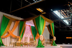 Graceful Mandap in Indian wedding ceremony event decoration. Graceful Mandap in Indian wedding ceremony event decoration.