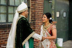 Ravishing Indian couple's wedding attire. Ravishing Indian couple's wedding attire.