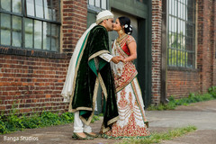 Elegant Indian bride and groom posing for photo shoot. Elegant Indian bride and groom posing for photo shoot.