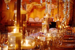 Enchanting Indian wedding reception candles decor.