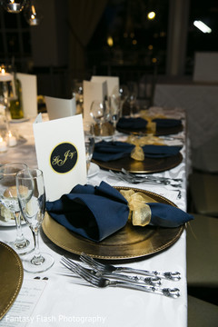 Dreamy Indian wedding reception table setup. Dreamy Indian wedding reception table setup.