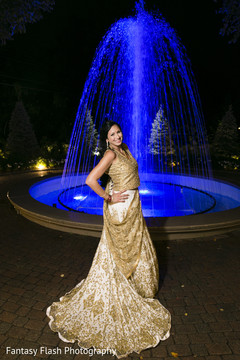 Traditional Indian bride on her reception outfit. Traditional Indian bride on her reception outfit.