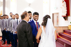 Indian bride and groom during wedding ceremony photo. Indian bride and groom during wedding ceremony photo.